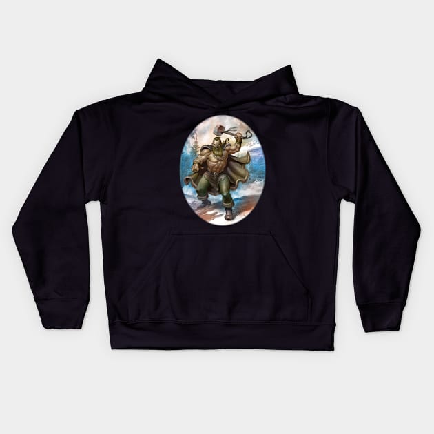 Viking Beserker Kids Hoodie by Paul_Abrams